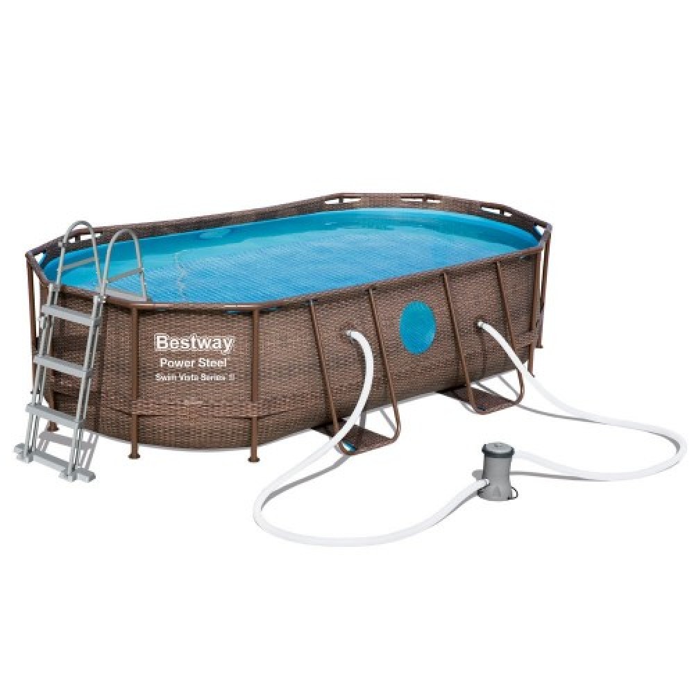 Bestway 14ft Swim Vista Oval Pool Set 