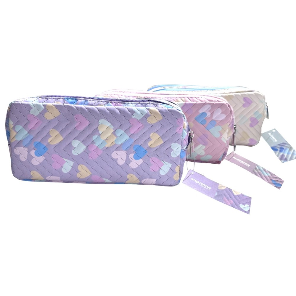 DOUBLE PENCIL CASE HEART SOFT 