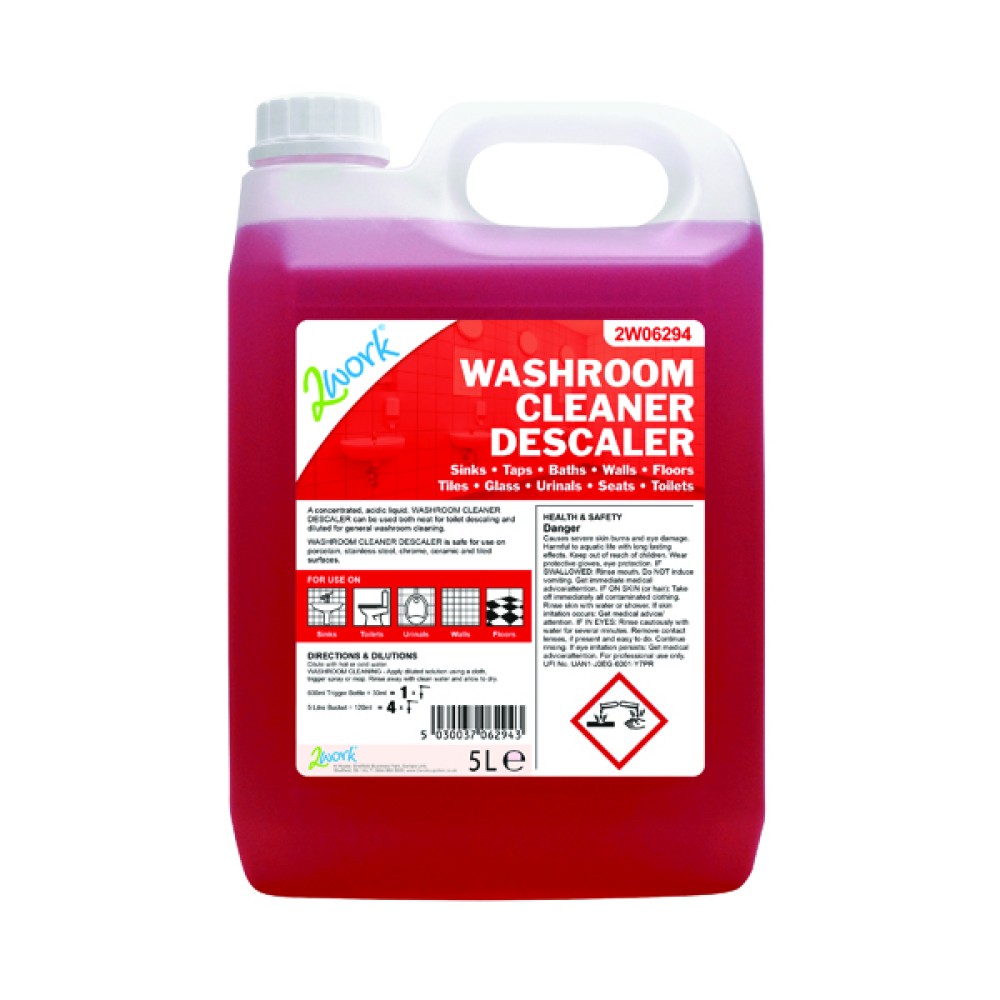 2Work Sanitary Cleaner and Descaler 5 Litre 2W06294