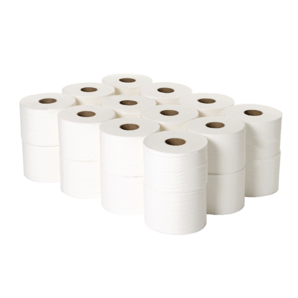 2Work Micro Twin 2-Ply Toilet Roll 125m (24 Pack) 2W06439