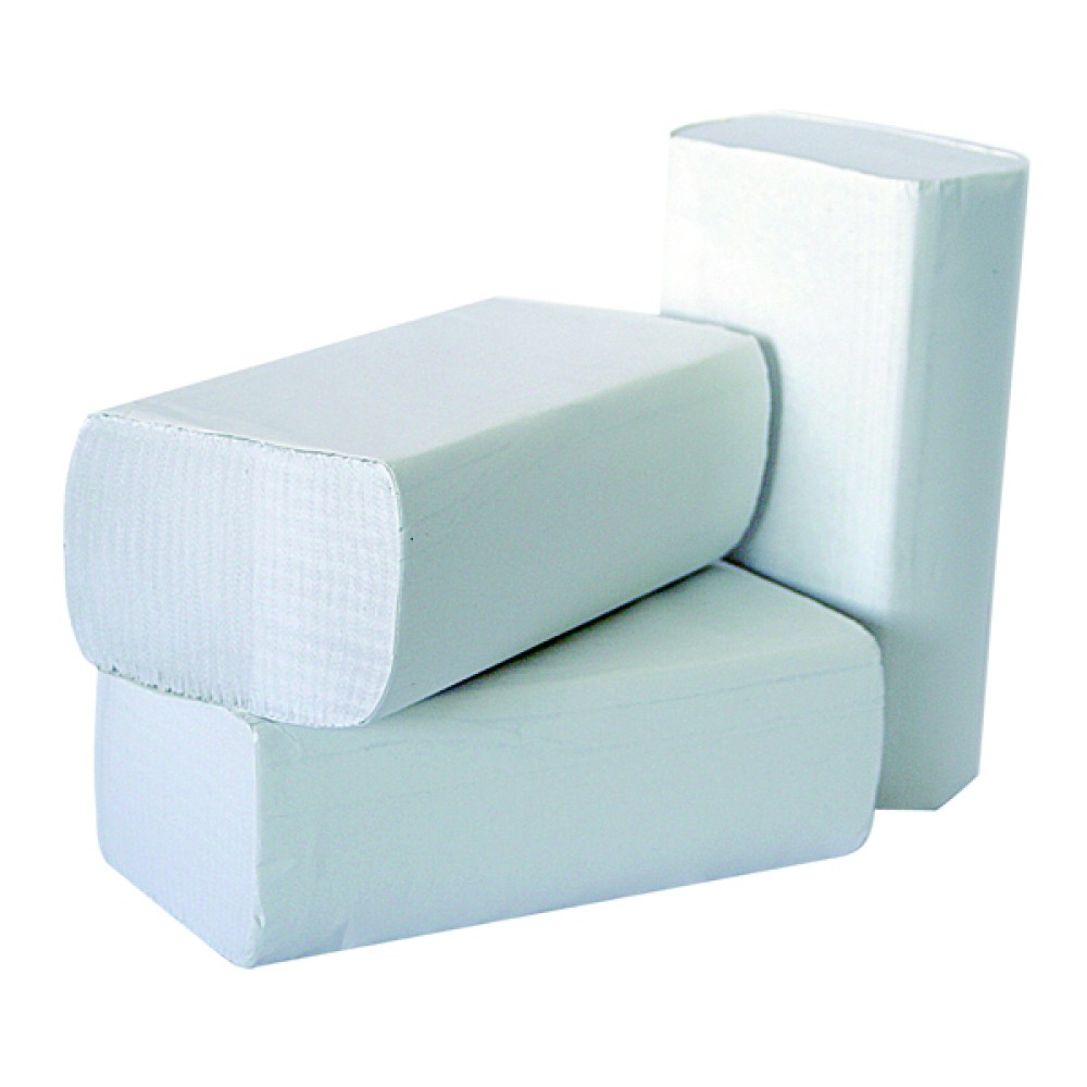 2Work 1-Ply Multi-Fold Hand Towels White (3000 Pack) 2W70583