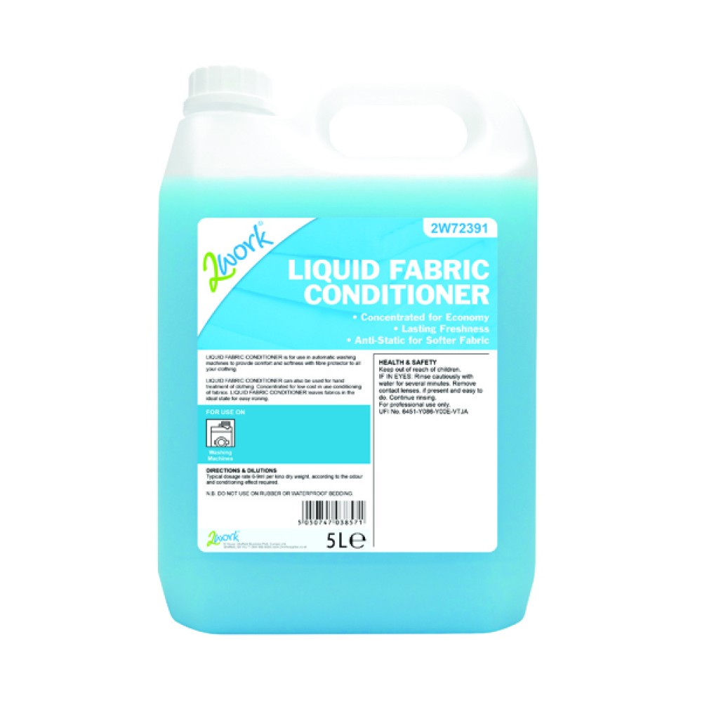 2Work Liquid Fabric Conditioner 5 Litre 2W72391