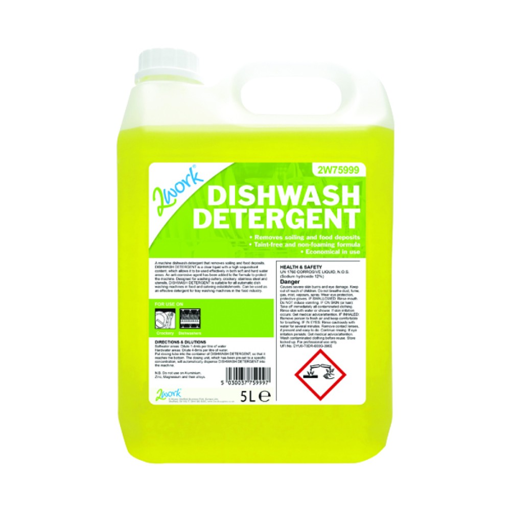 2Work Dishwasher Detergent 5 Litre 2W75999