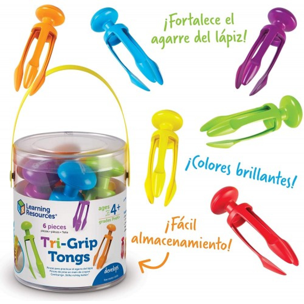 Tri-Grip Tongs (Set of 6)- Learning Resources