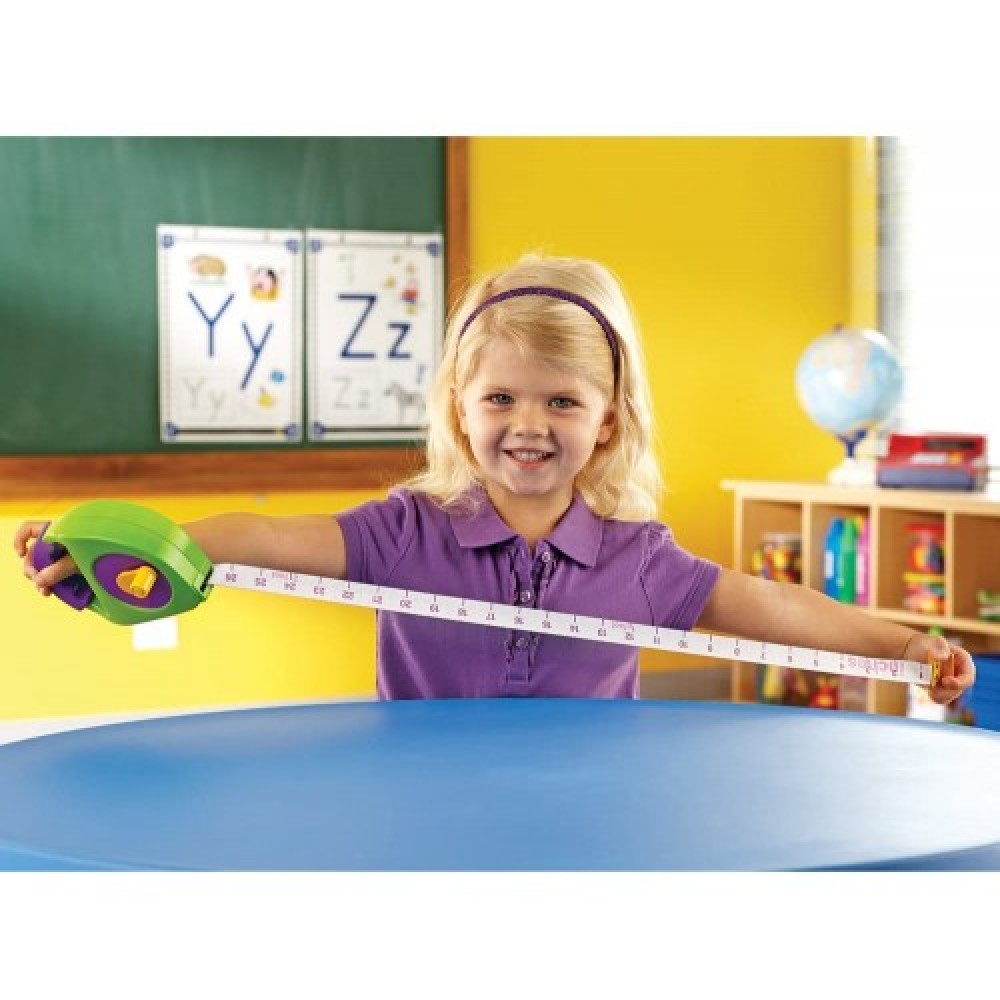 Learning Resources Simple Tape Measure, Measures 4 Feet, Construction Toy