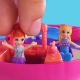Polly Pocket Pocket World Flamingo Floatie Compact with Surprise Reveals, Micro Dolls & Accessories