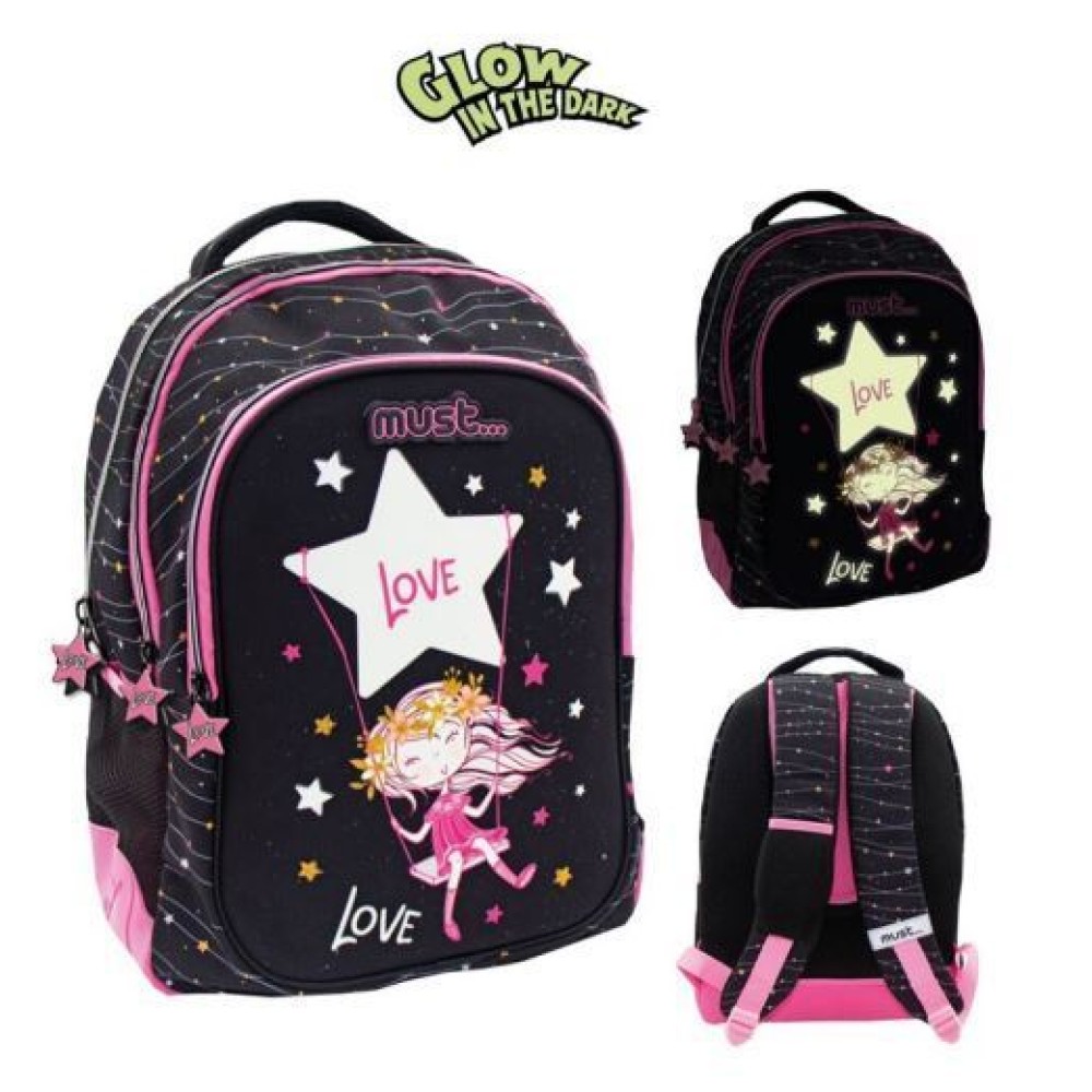 Glow in The Dark Backpack - Girl on a Swing
