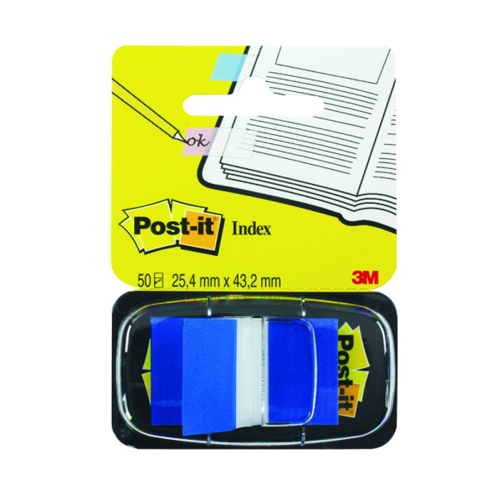 Post-it Index Tabs 25mm Blue (600 Pack) 680-2