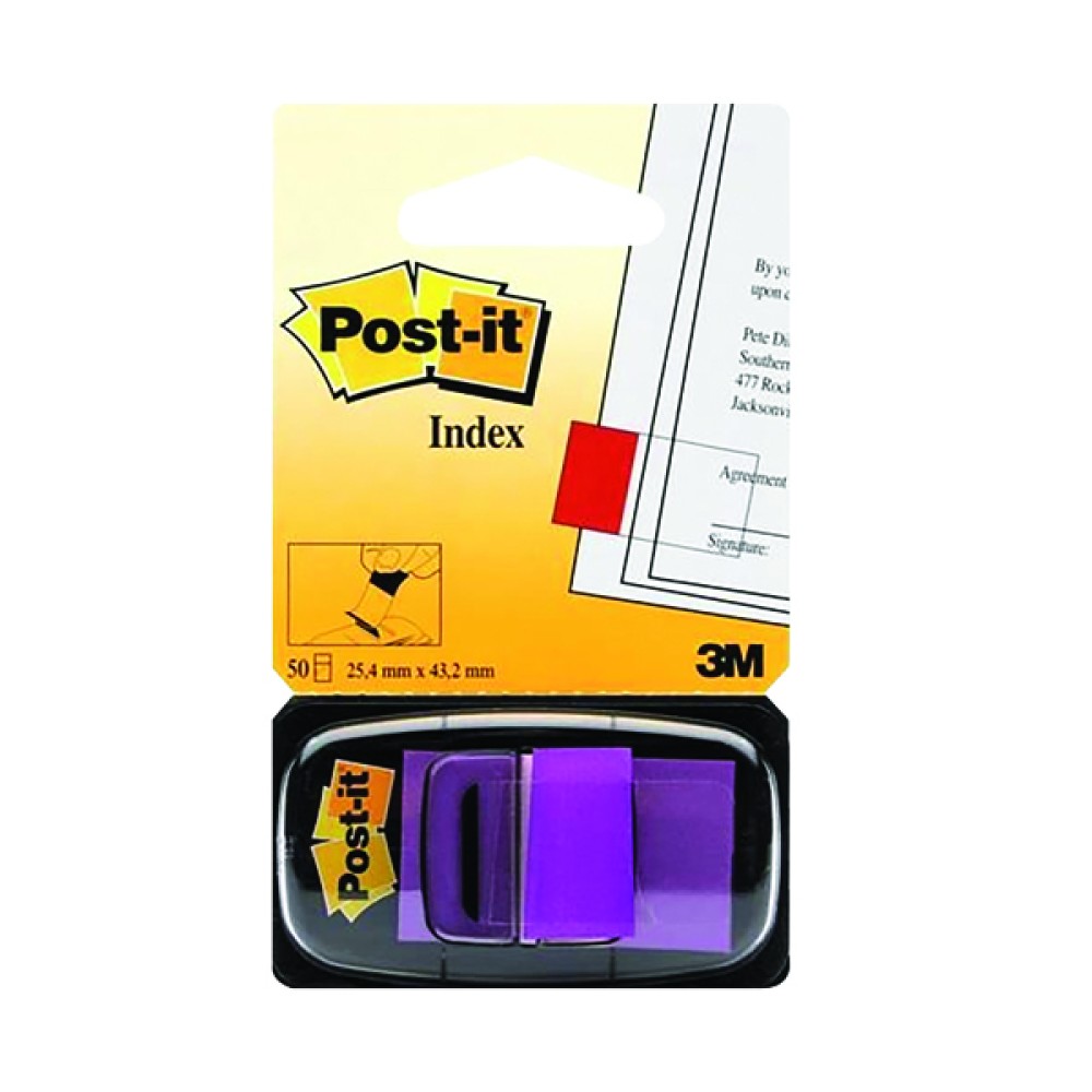 Post-it Index Tabs 25mm Purple (600 Pack) 680-8