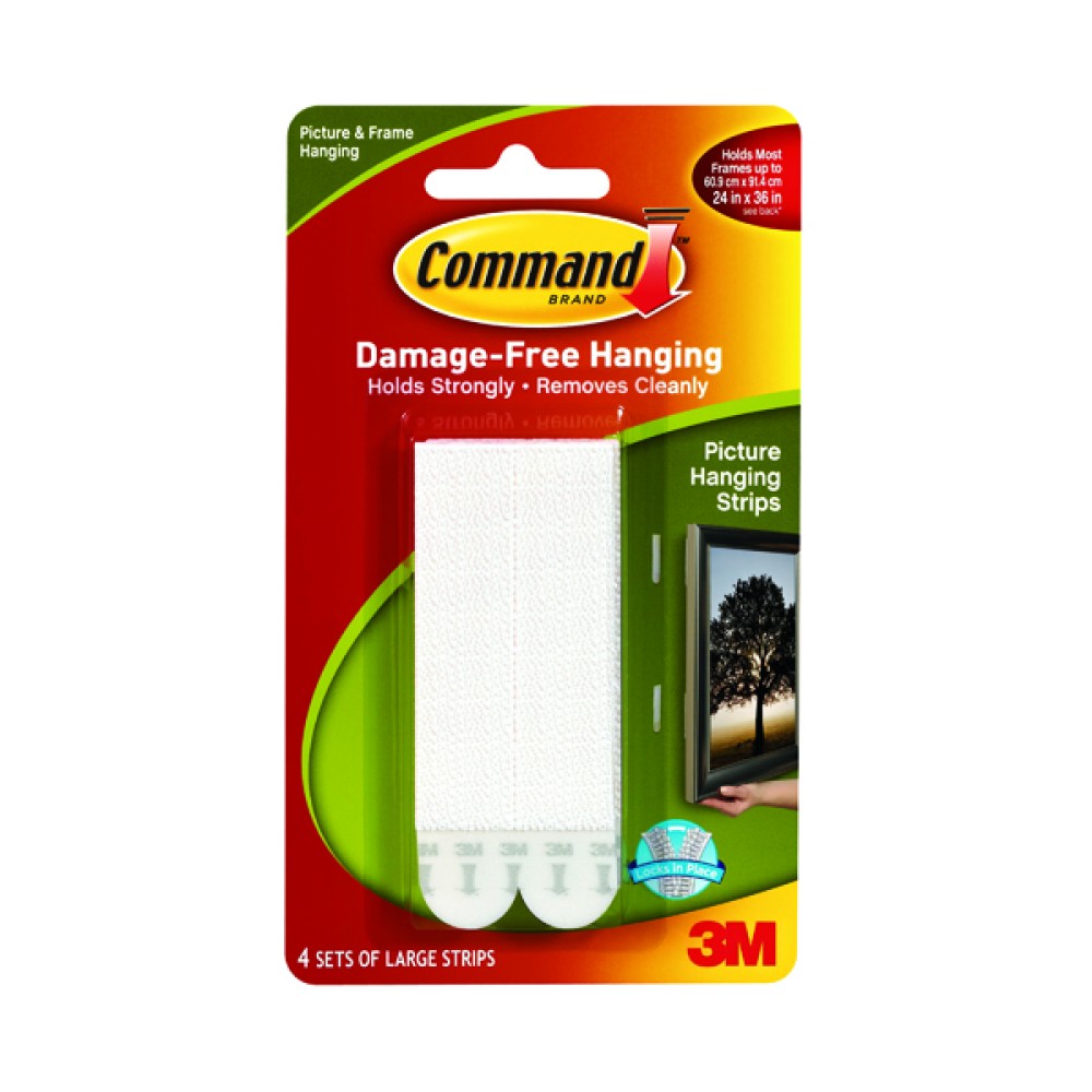 3M Command Picture Hanging Strips Large (4 Pack) 17206