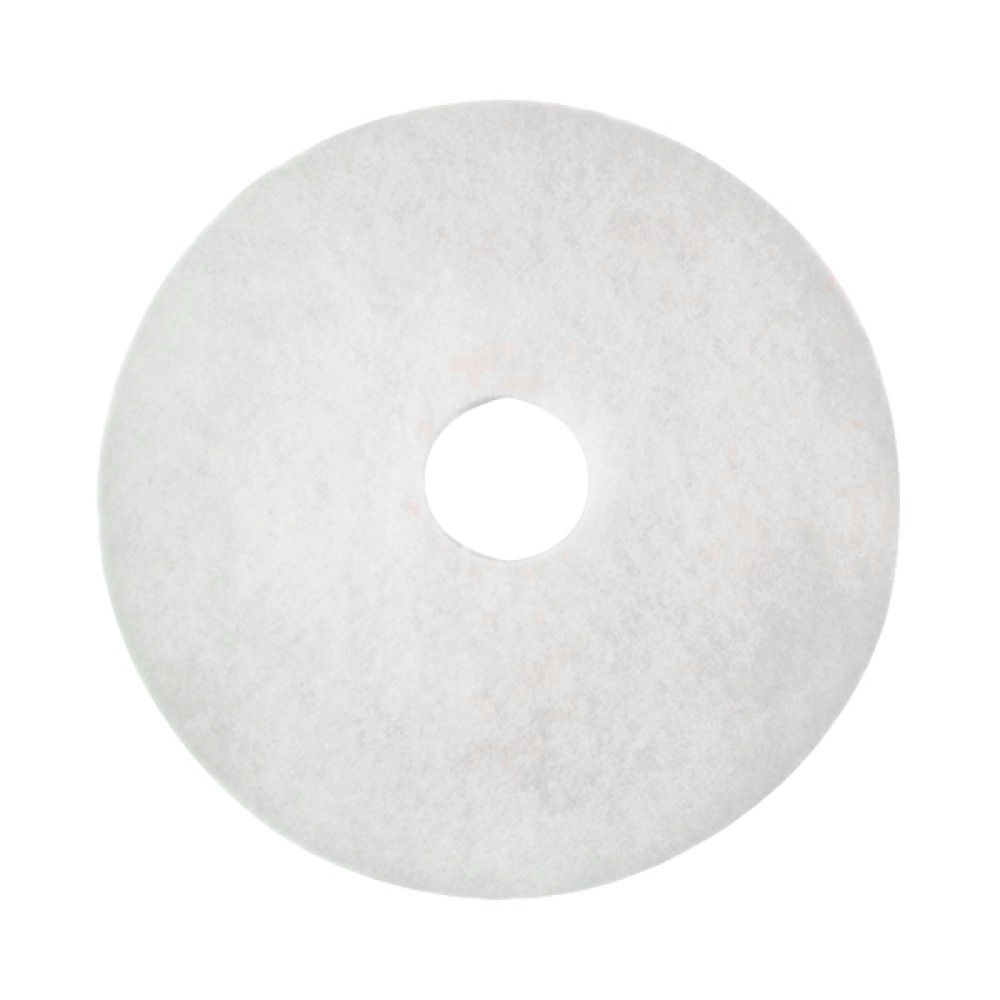 3M Polishing Floor Pad 380mm White (5 Pack) 2NDWH15