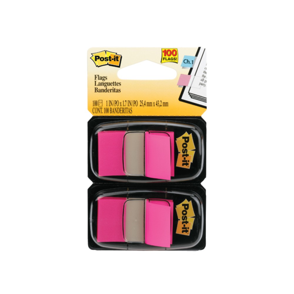 Post-it Index Tabs Dispenser with Pink Tabs (2 Pack) 680-BP2EU