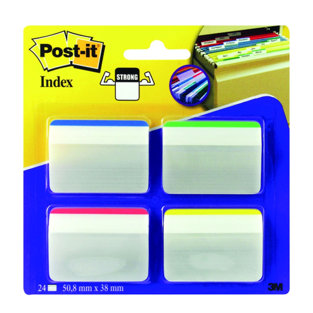 Post-it Angled Filing Tabs Assorted (24 Pack) 686-A1
