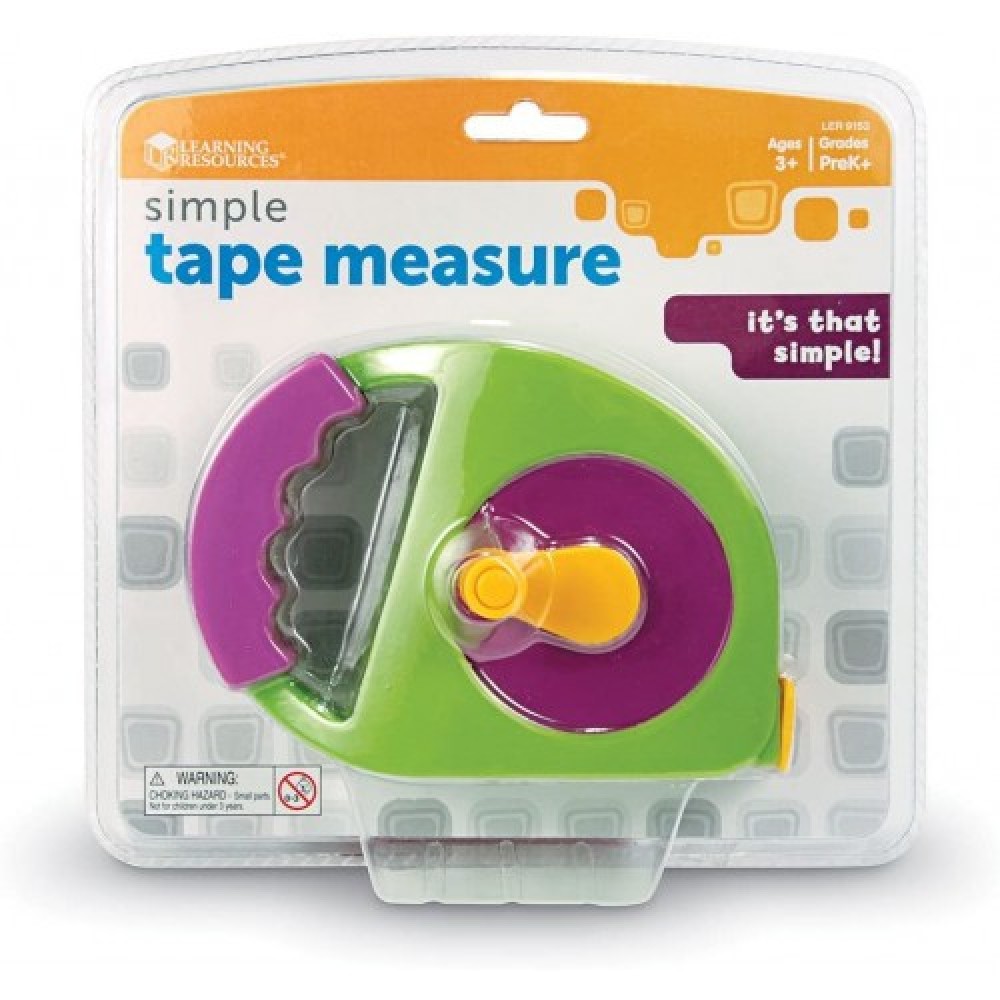 Learning Resources Simple Tape Measure, Measures 4 Feet, Construction Toy