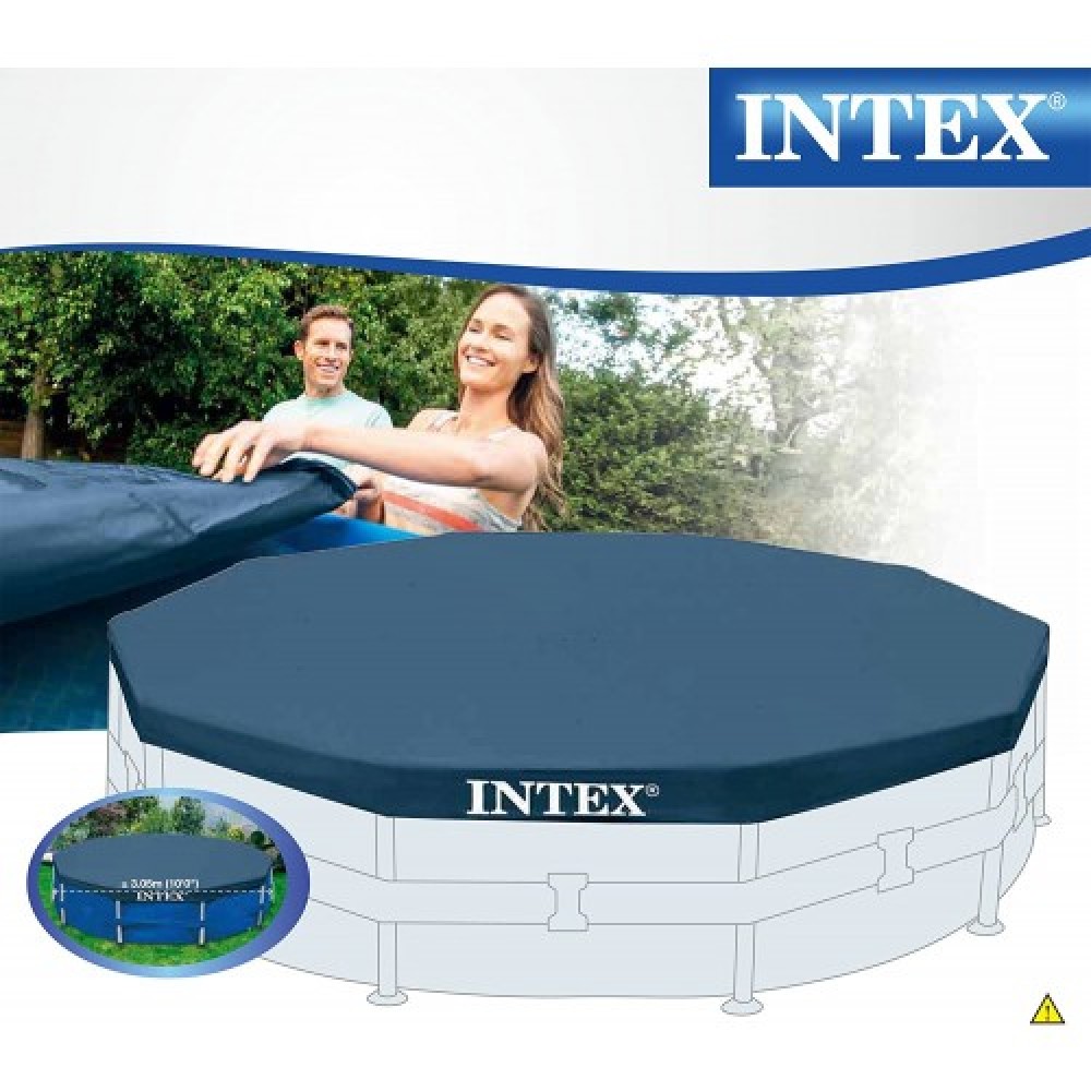 Intex Round Metal Frame Pool Cover 10 ft
