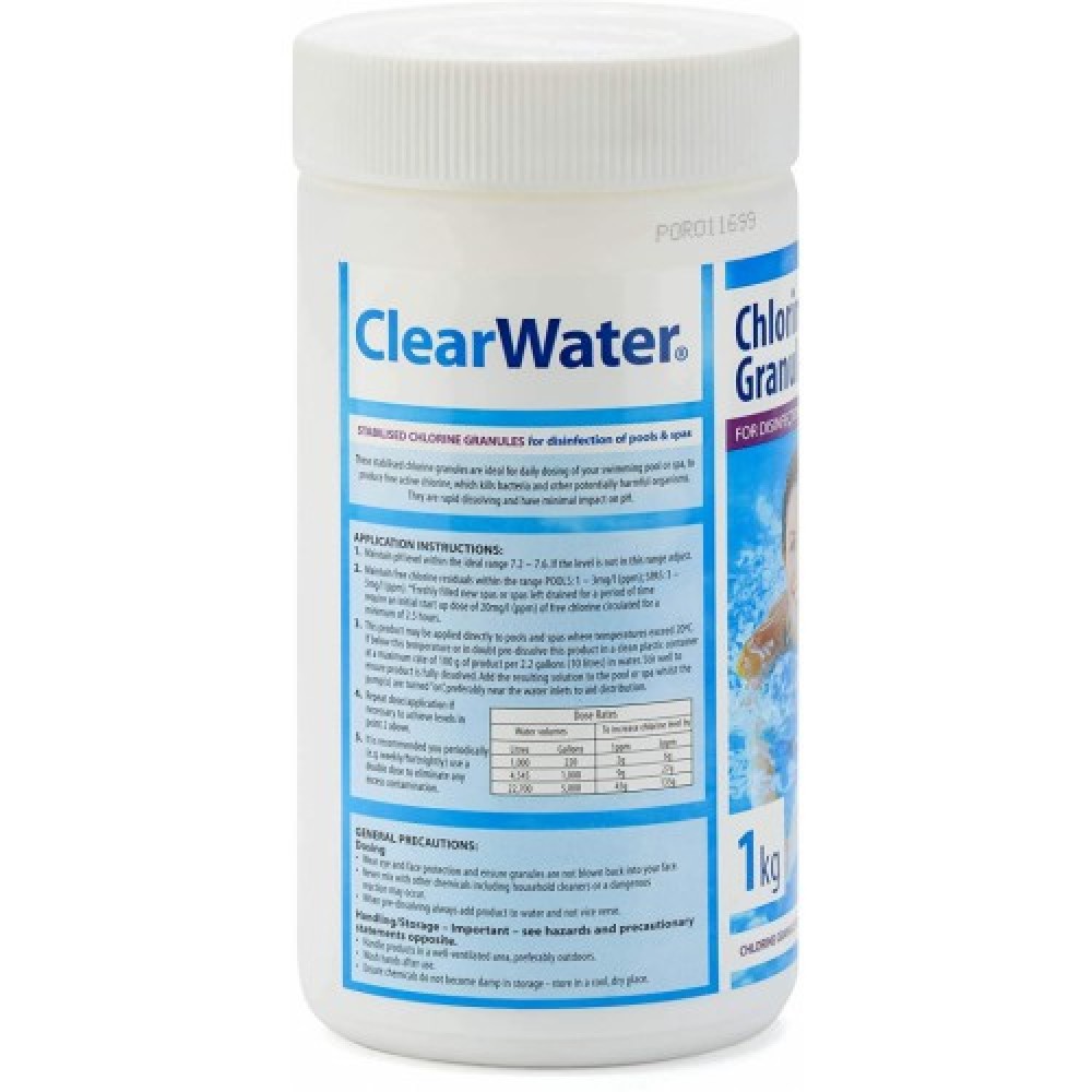 CLEARWATER 1KG CHLORINE GRANULES