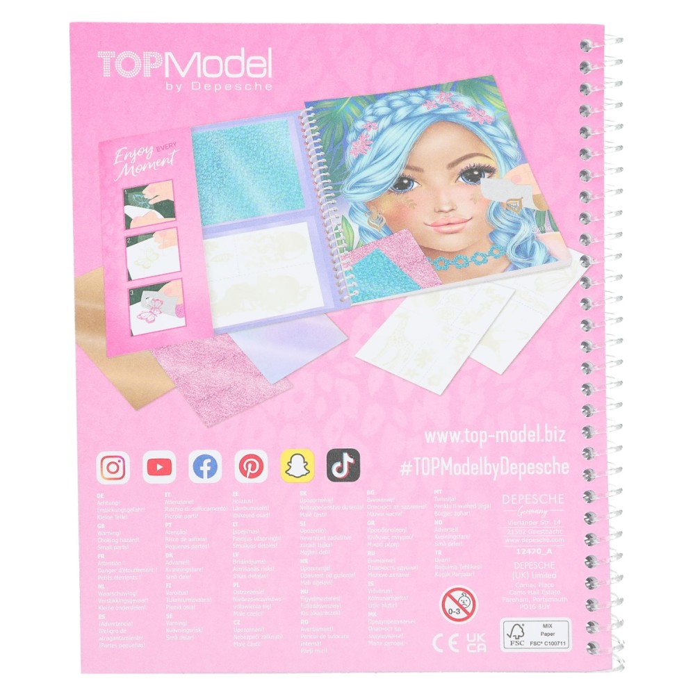 TOPModel Colouring Book Stick & Shine
