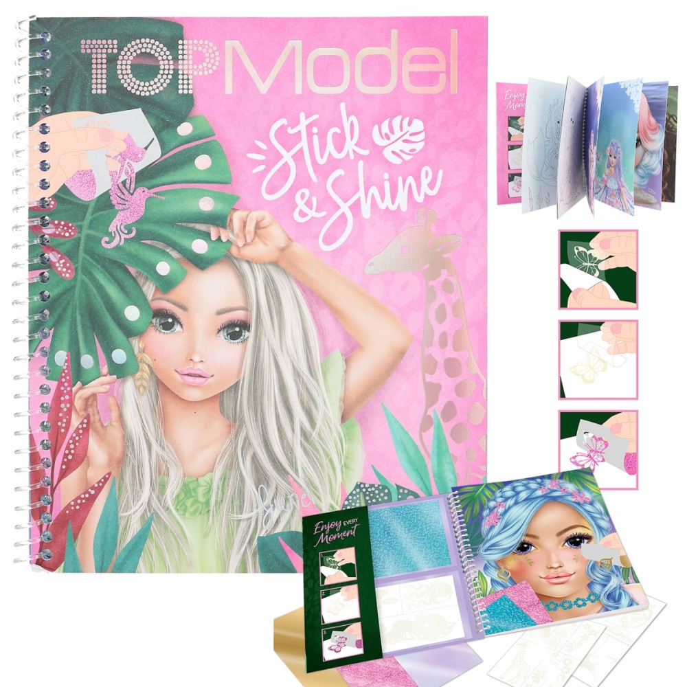 TOPModel Colouring Book Stick & Shine