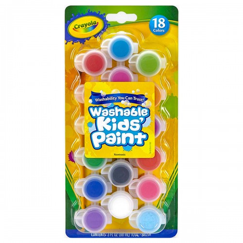 18 WASHABLE KIDS PAINT CRAYOLA
