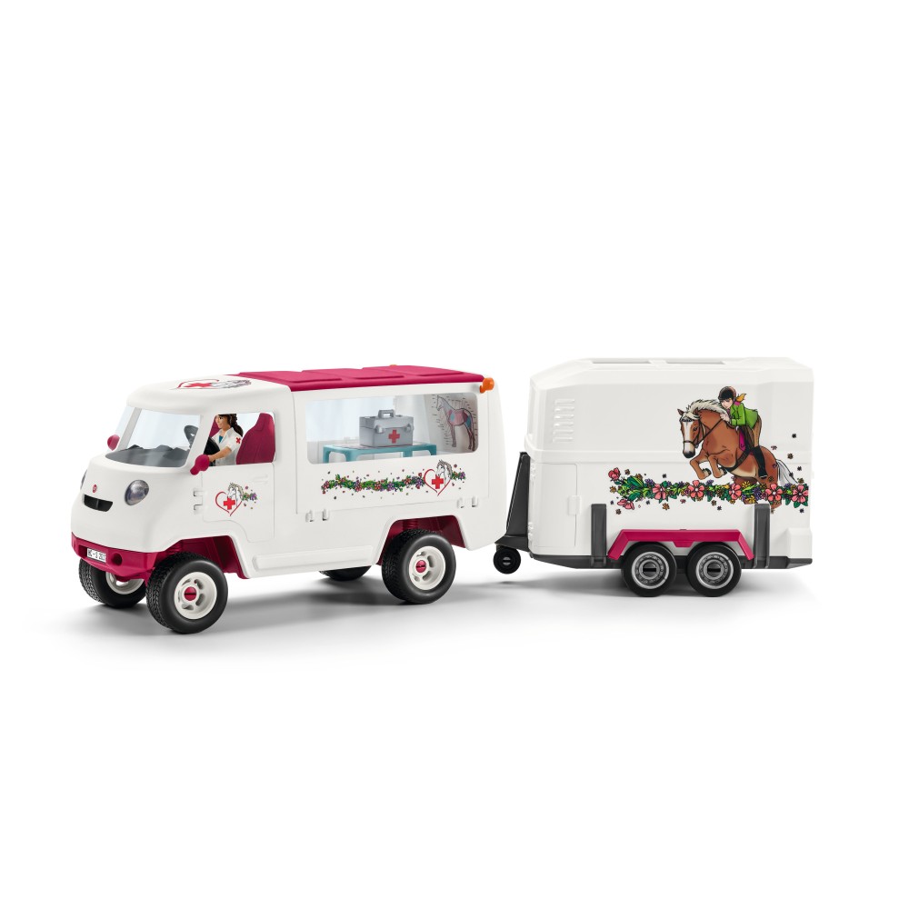 Schleich Mobile Vet with Hanoverian Foal 42439