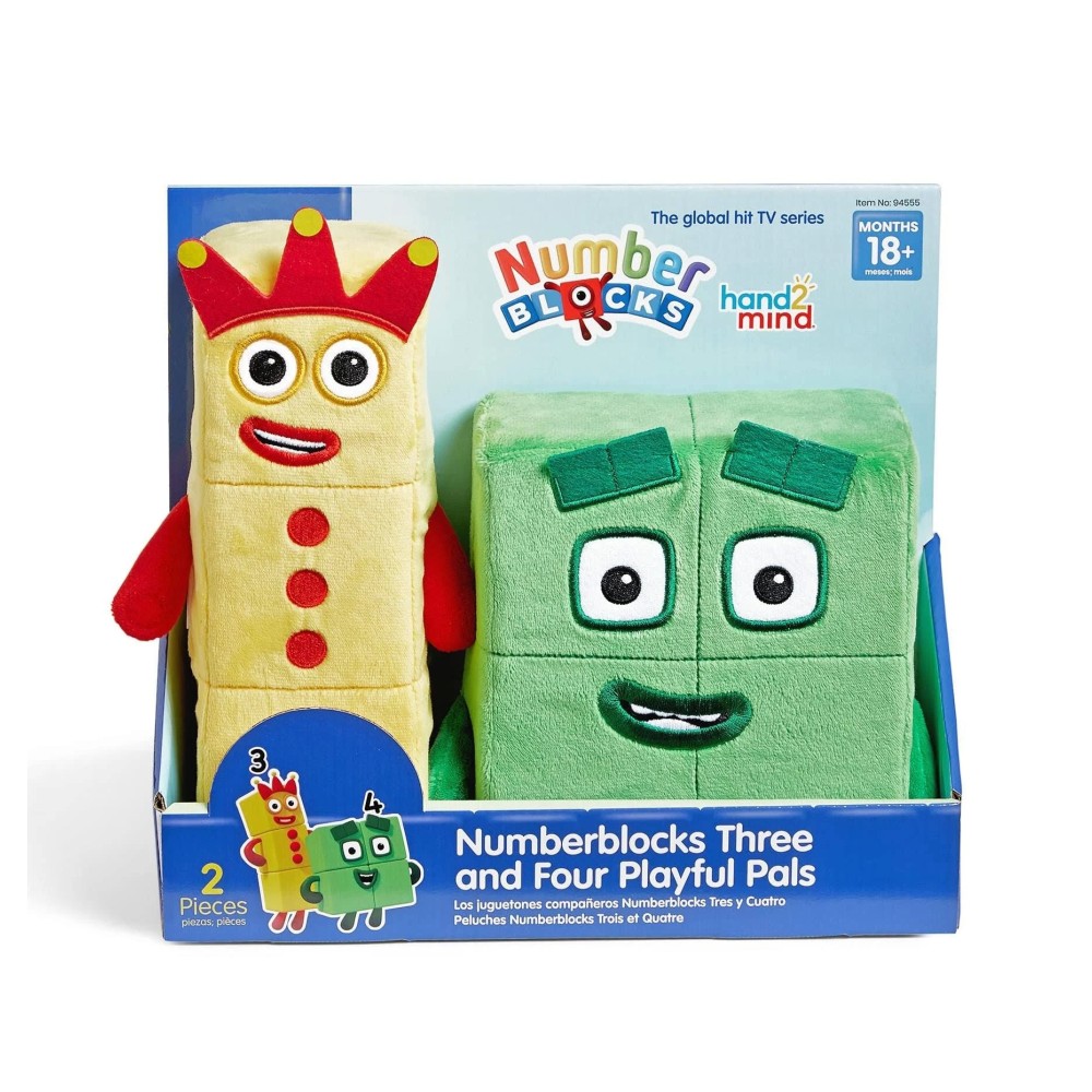 Numberblocks Three and Four Playful Pals Plush