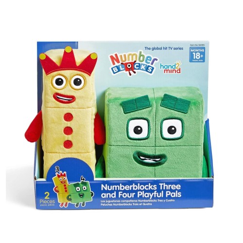 Numberblocks Three and Four Playful Pals Plush