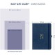 Busy B Busy Life Diary January to December 2024 - A5 Navy - Faux Leather Week to View Planner