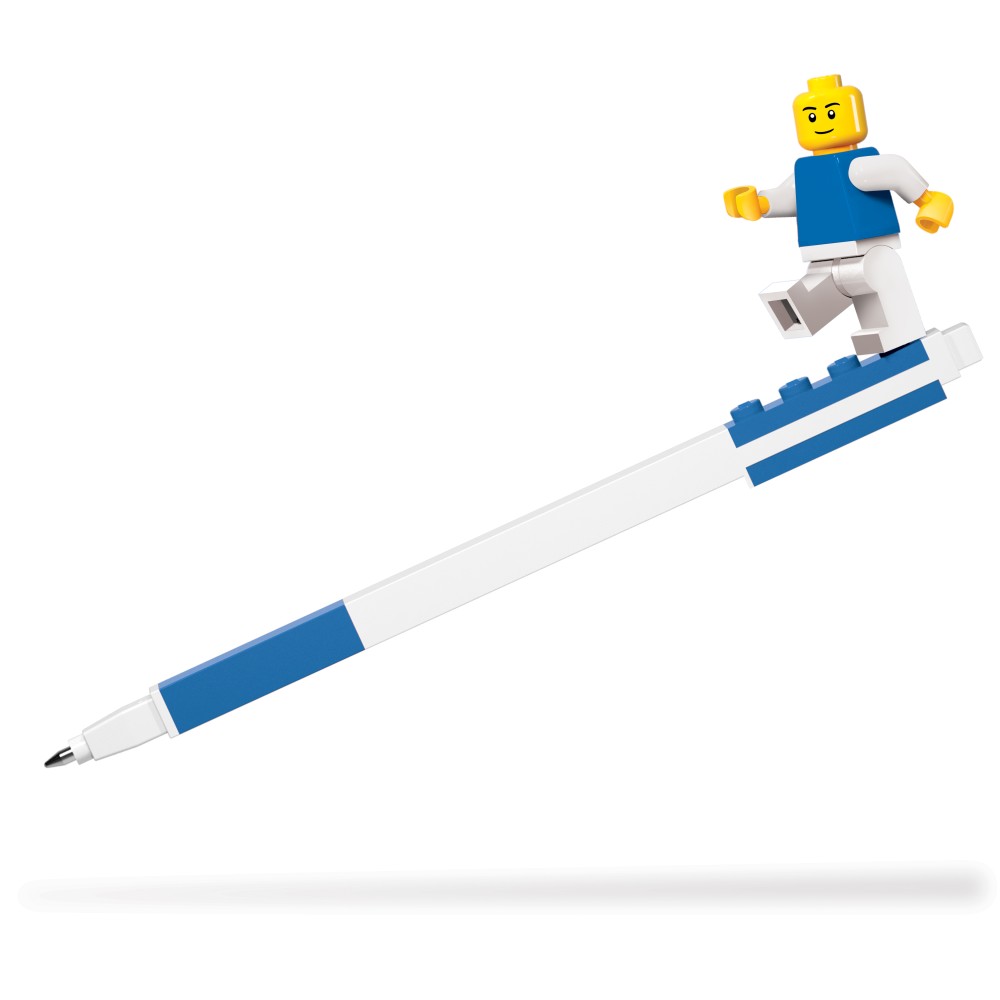 Lego Blue Gel Pen with Minifigure