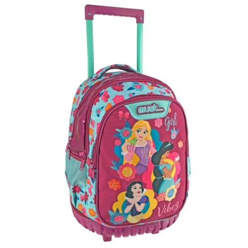 Wheel Trolley Backpack Disney Princess Girl Vibes- Must