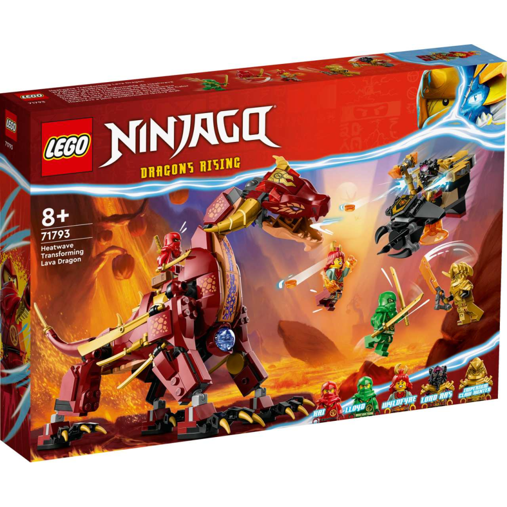 Lego Ninjago Heatwave Transforming Lava Dragon Toy Set 71793