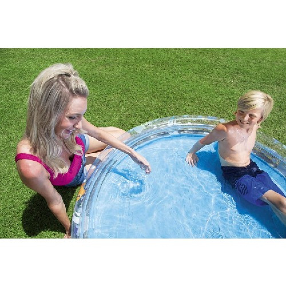 Bestway BW51004-20 Inflatable Play Pool, Deep Dive 3-Ring sea Theme for Kids