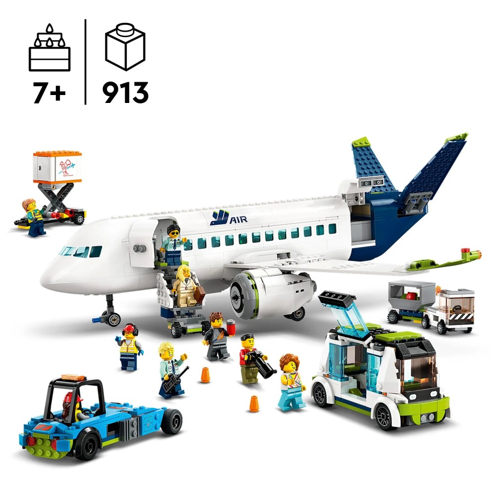 LEGO City Passenger Aeroplane Toy Model Kit 60367