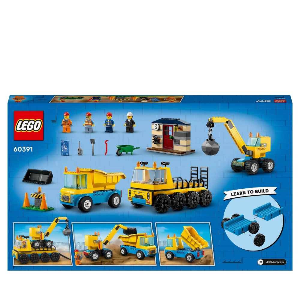 LEGO City Construction Trucks & Wrecking Ball 60391