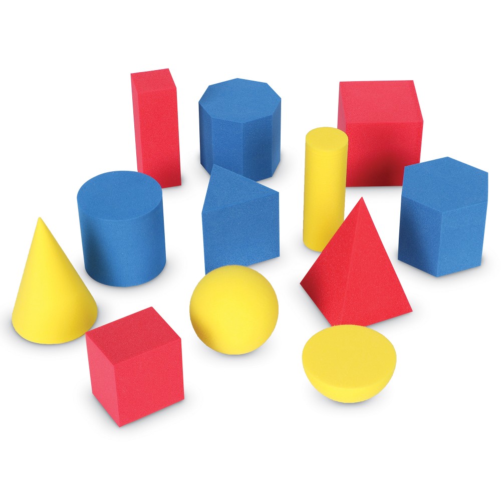 Soft Foam Geometric Shapes, Set of 12 - Learning Resources