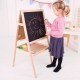Bigjigs Toys Junior Art Easel with Chalks, Paint Pots, Paper Roll & Board Eraser