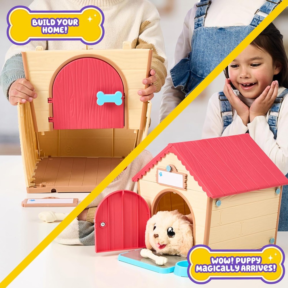 Little Live Pets - My Puppy's Home Interactive Plush Toy Puppy and Kennel