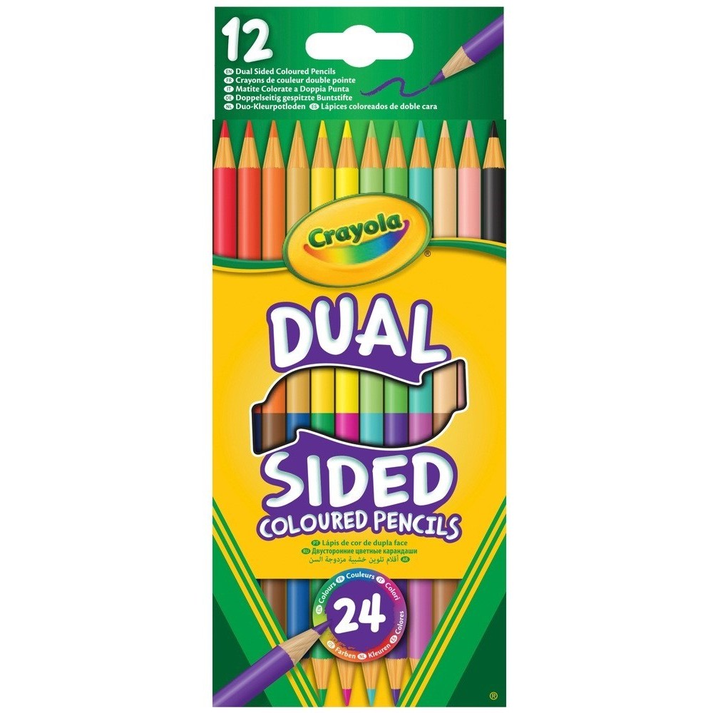 12 Dual Sided Colouring Pencils - Crayola