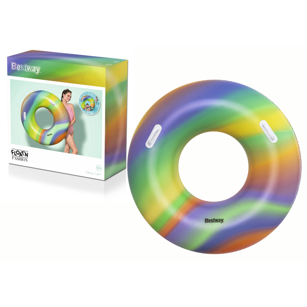 47" Rainbow Swim Tube