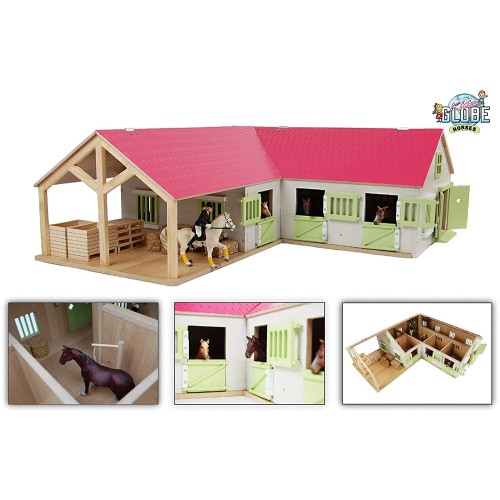 Kids Globe Horses 610210 Wooden Horse Farm