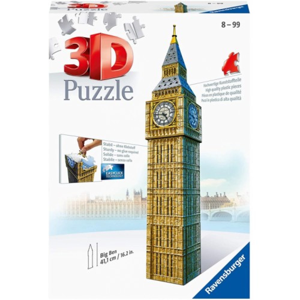 Ravensburger Big Ben 3D Jigsaw Puzzle for Adults and Kids Age 8 Years Up - 216 Pieces - London UK