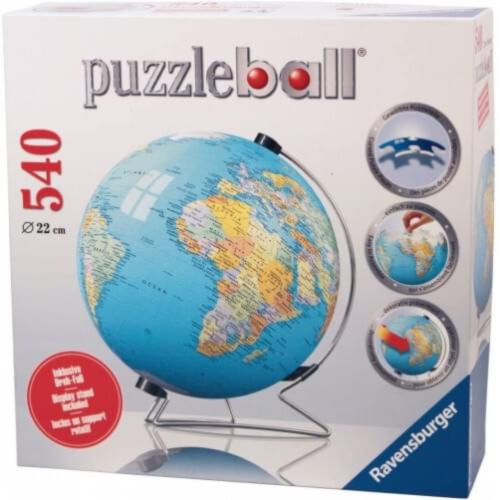 Ravensburger The World on V-Stand Globe, 540pc 3D Jigsaw Puzzle by Ravensburger