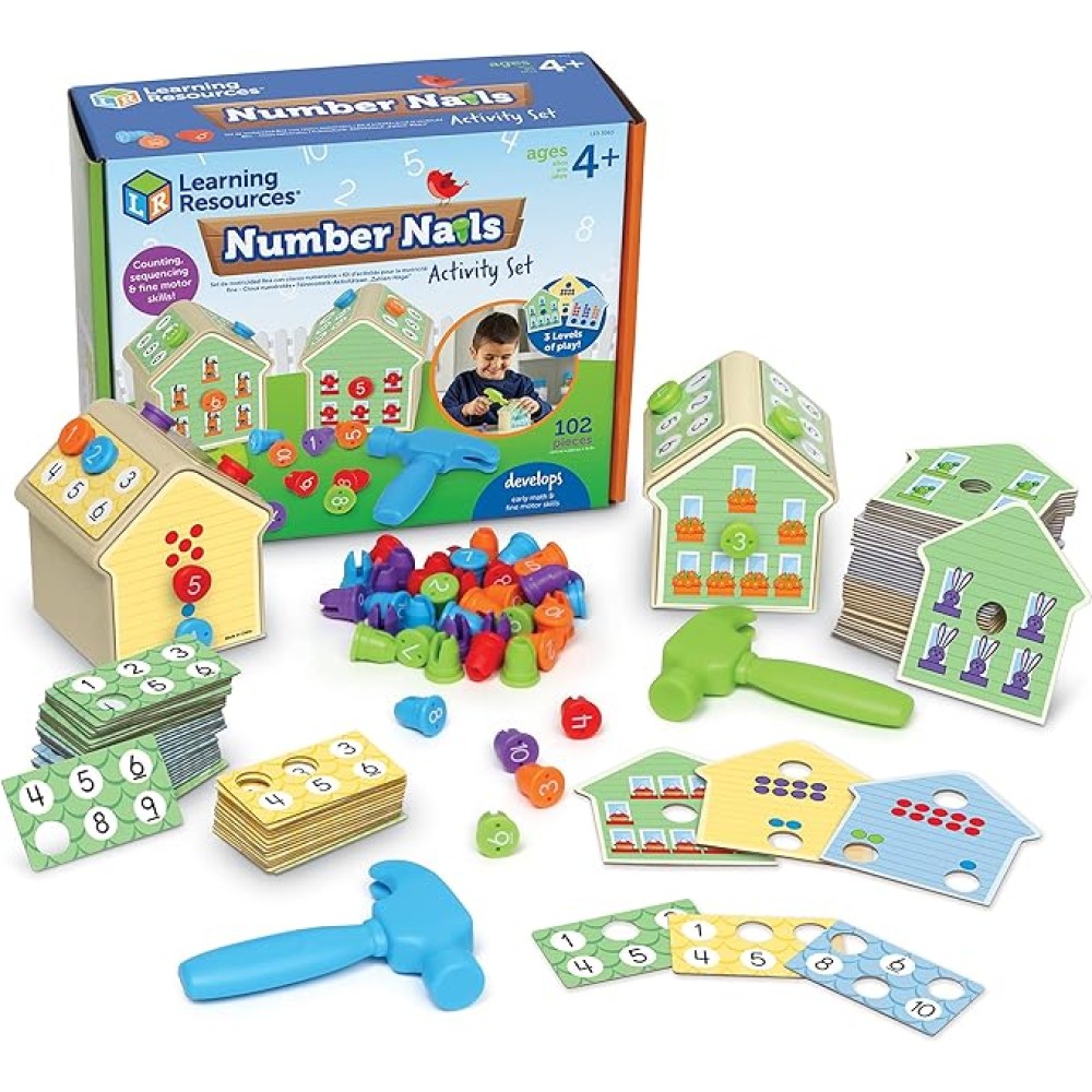 Number Nails Activity Set - Fun Preschool Maths Games for Kids