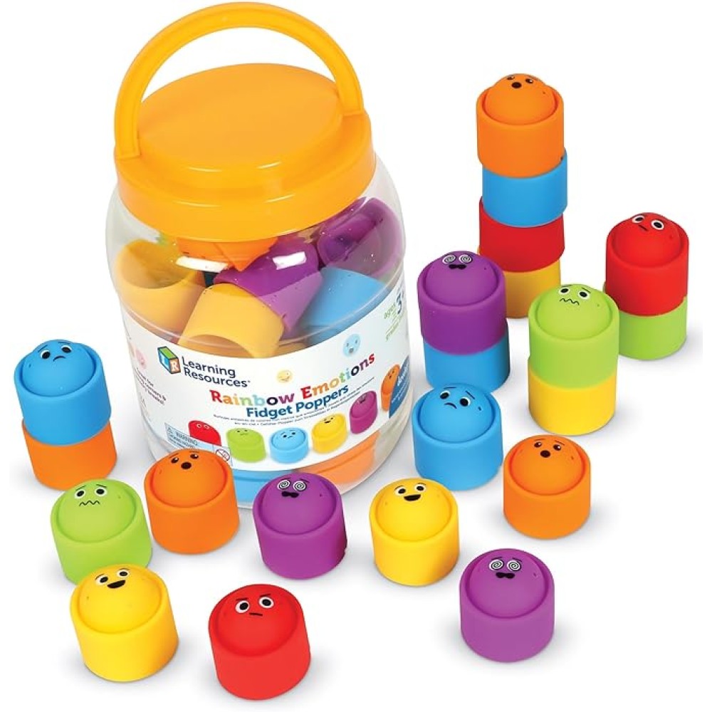 RAINBOW EMOTIONS Fidget Poppers SET OF 24
