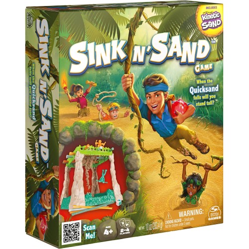 Sink N’ Sand, Quicksand Kids Board Game with Kinetic Sand