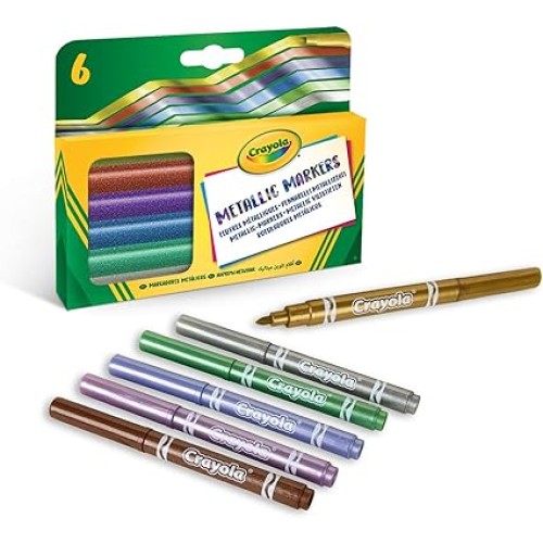 6 Metallic Markers - Crayola