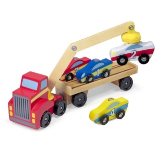 Melissa Doug Car Loader Set 4 Cars 1 Truck