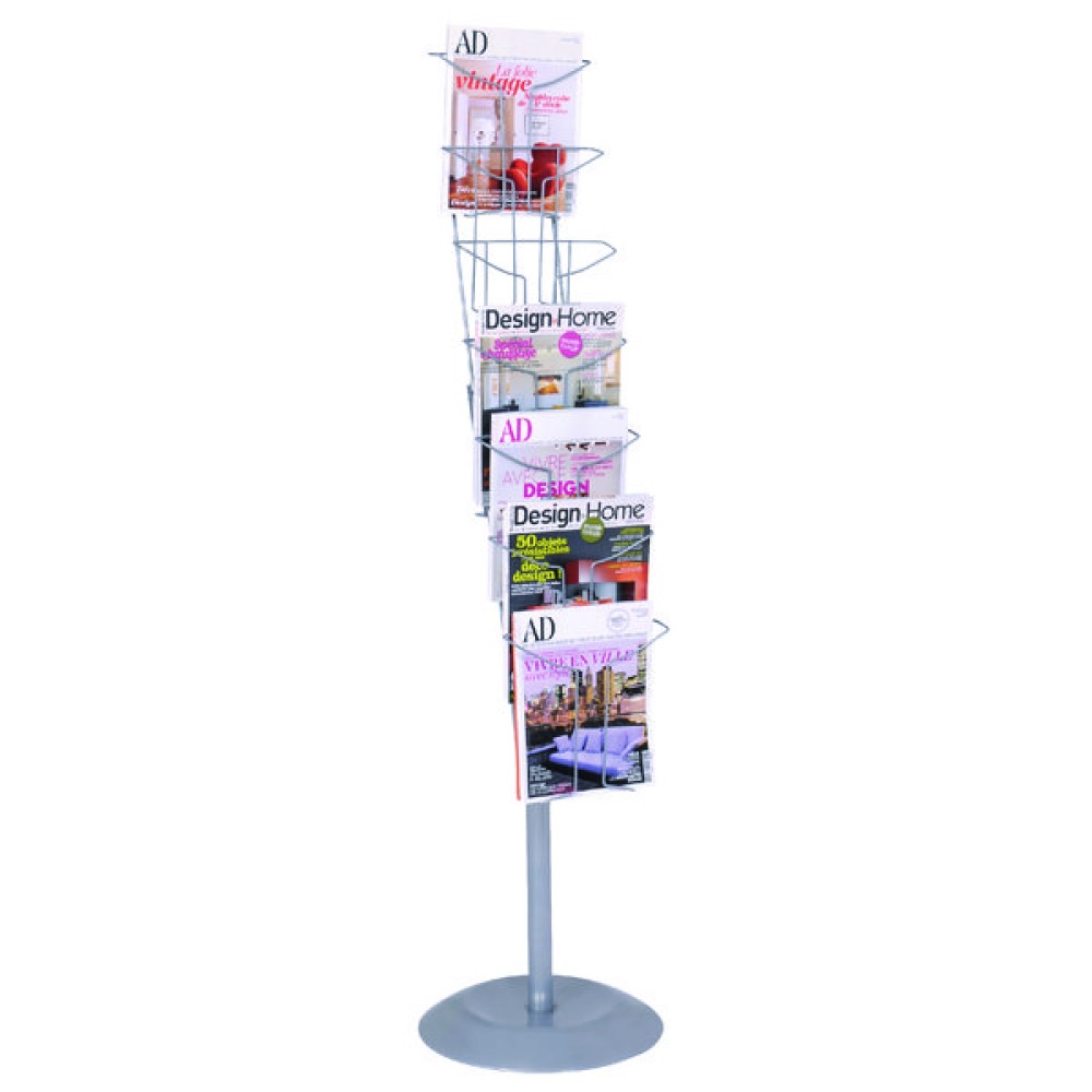 Alba Floor-Standing 7-Pocket Literature/Magazine Display DD7S