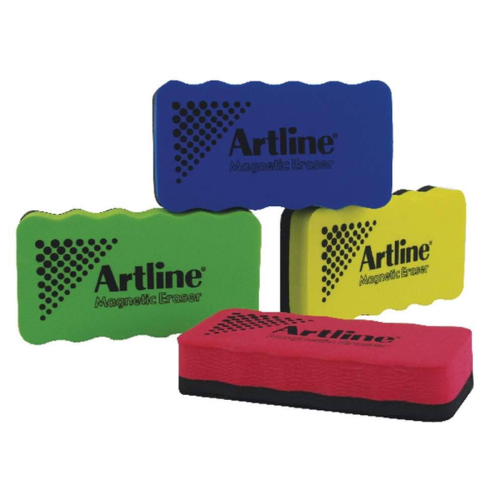 Artline Smiley Whiteboard Eraser Assorted (4 Pack) ERT-MMS-GB4
