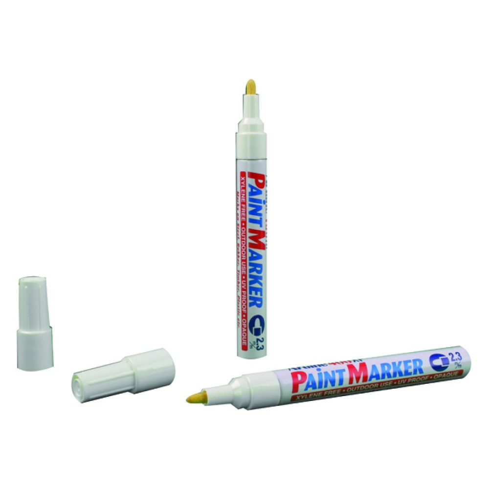 Artline 400 Bullet Tip Paint Marker Medium White (12 Pack) A400