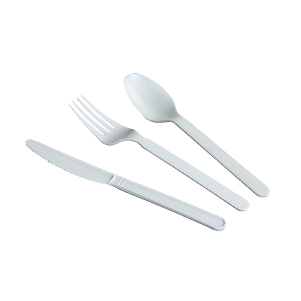 Biodegradable and Compostable CPLA Cutlery Spoon (50 Pack) ZHGCPLA-S